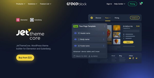 Jetthemecore For Elementor